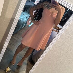 KEEPSAKE the Label Orange Strapless A-Line Dress